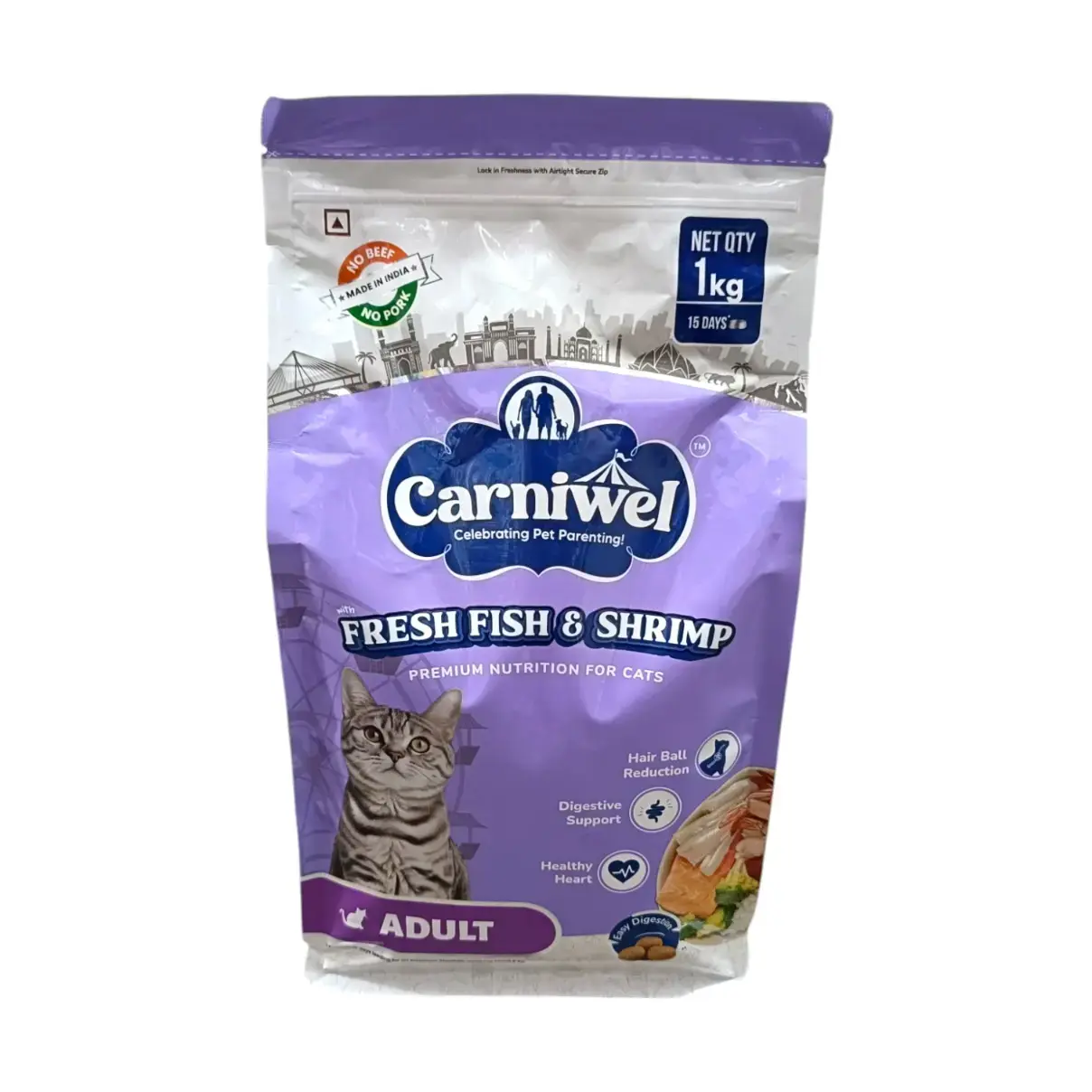 Carniwel Adult Cat Food 1kg – Shrimp Fish Flavor
