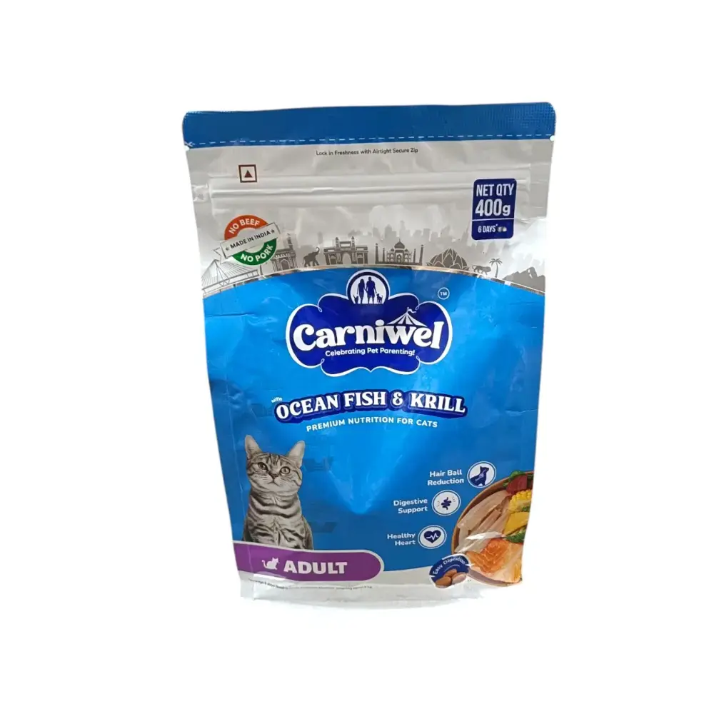 Carniwel Ocean Fish & Krill Food for Cats Adult (400g) - 1