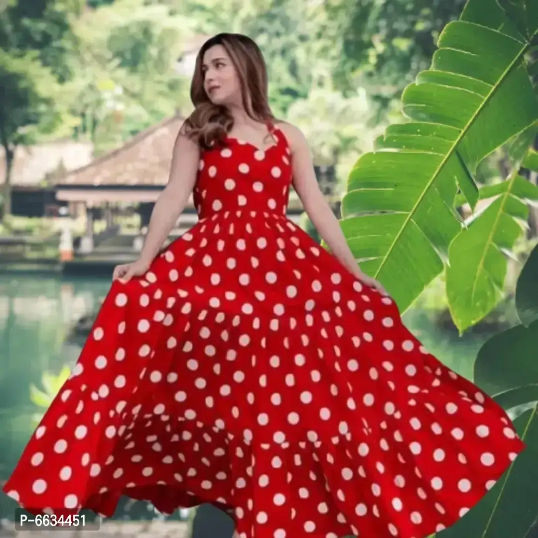 slim fit dress slacks The Polka Dot Ruffle Wrap Dress - Red Women's Casual Wrap Dress, Stylish-  Red - Dresses main image 0