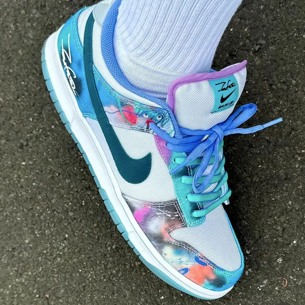 Glaceon Nike Dunks Pokemon Theme Shoes For Sale Nike SB Dunk Low