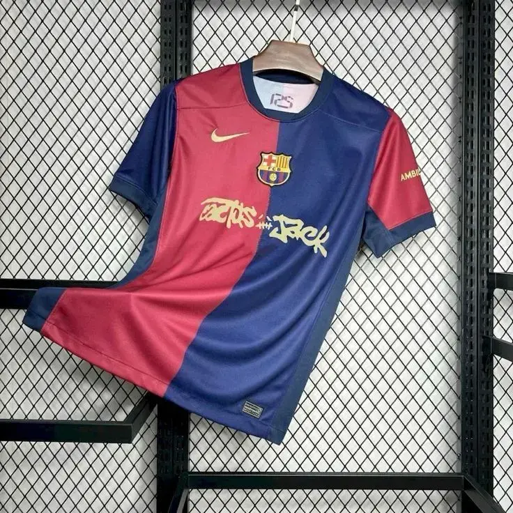 Buy FC Barcelona Home X Travis Scott (CACTUS JACK) Fan version 25