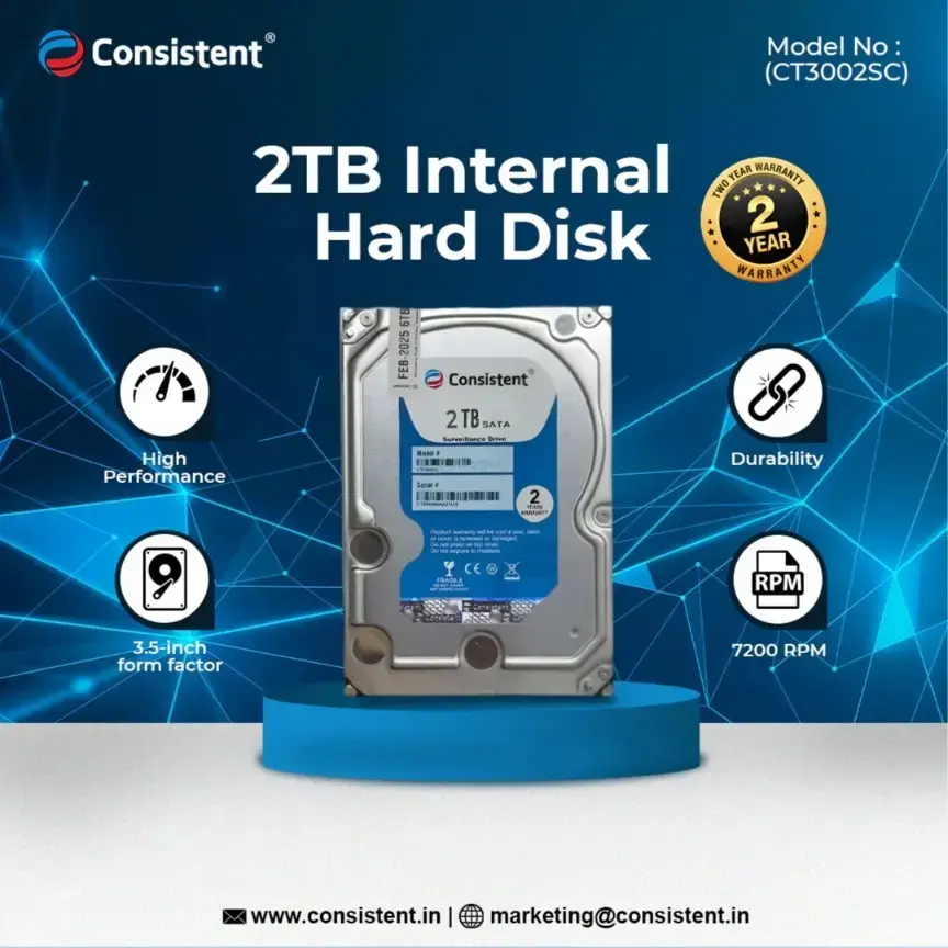 Buy Consistent 2TB SATA Internal Hard Drive 3.5 Inch (CT3002SC