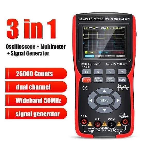 マネル Buy Zoyi: ZT-703S: 3-in-1 Handheld Digital Oscilloscope 2 Chanel
