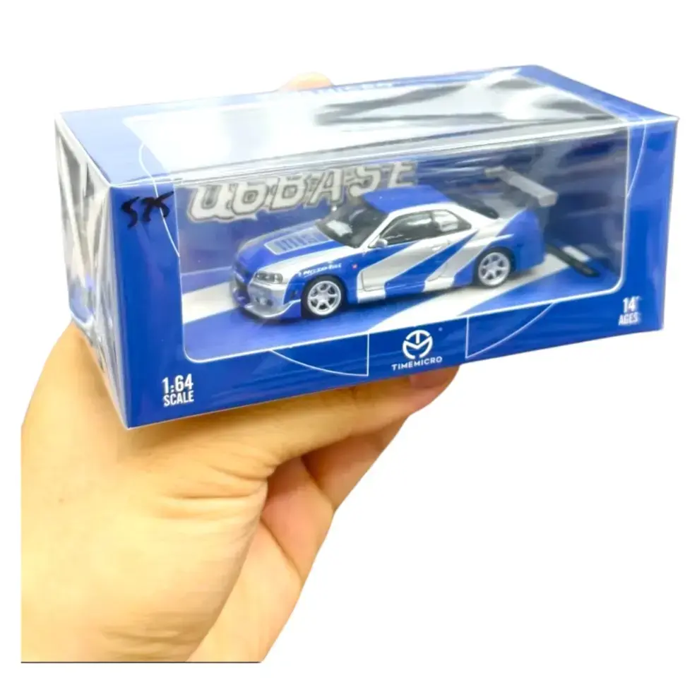 Buy TimeMicro Nissan Skyline GT-R GTR R34 (Silver & Blue) Diecast