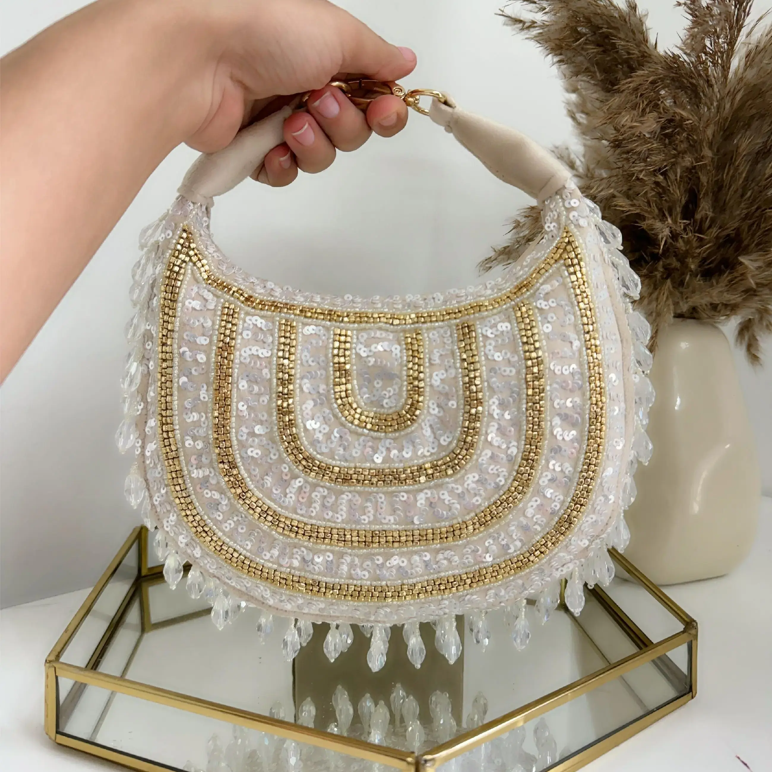 Buy Moon Bags With Crystal Droplets | Punjabi Libas Boutique