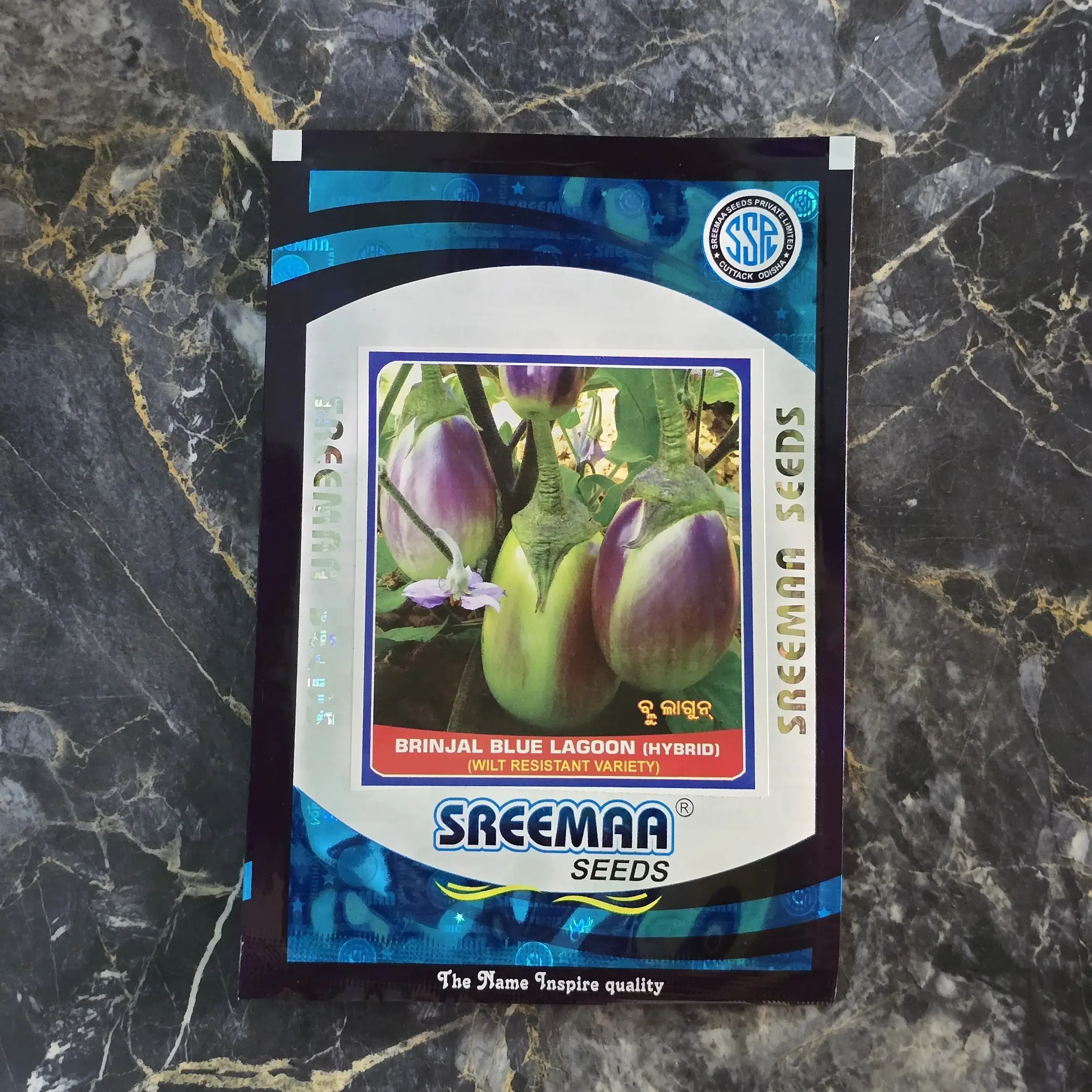 Buy Sreema Seeds Blue Lagun F1 Hybrid Brinjal Seeds