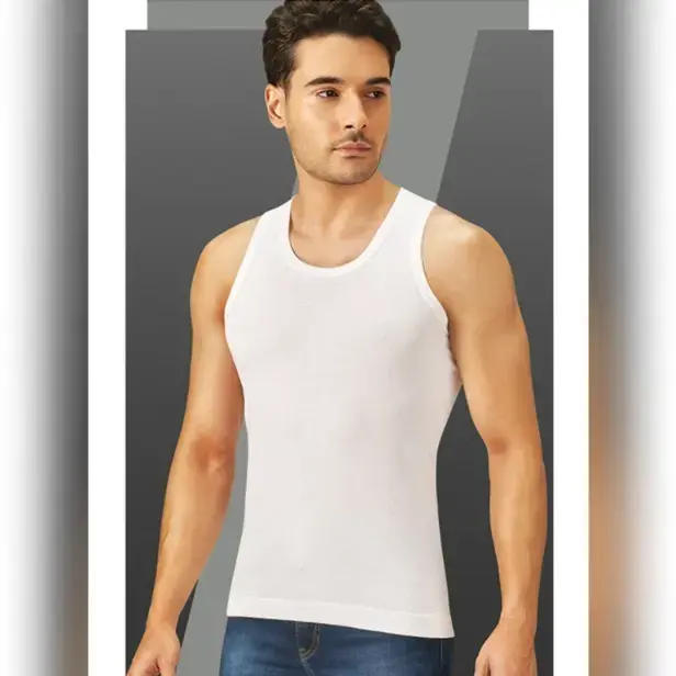 Buy James Harper Men's Armour Derby Premium White Plain Vest