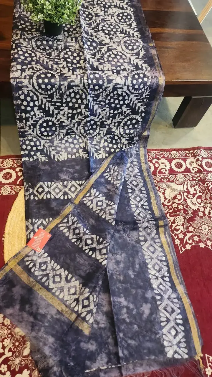 Buy Indigo saree online at best price | TRISHIKA