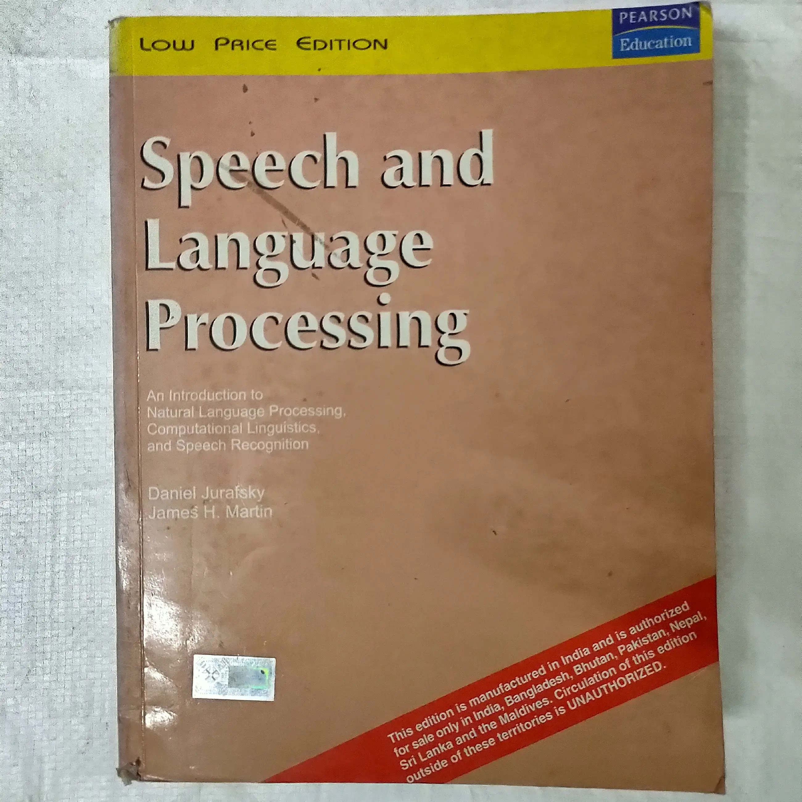 Buy Speech and Language Processing Daniel Jurafsky James H Martin 