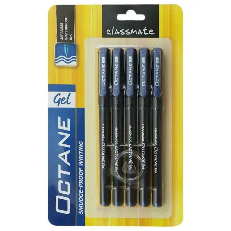 Classmate Octane Blue Gel Pen Pack of 5 Pack of 5 - 1