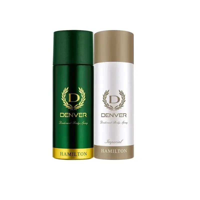 Denver Hamilton and Imperial Combo Deodorant Spray  For Men 400 ml, Pack of 2 - 1