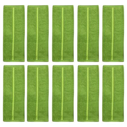 Story At Home Green Cotton Face Towel 30x30 cm (Set of 10) - 1