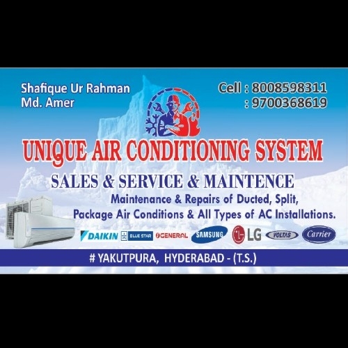 unique Air Conditioning System, Hyderabad Order Online