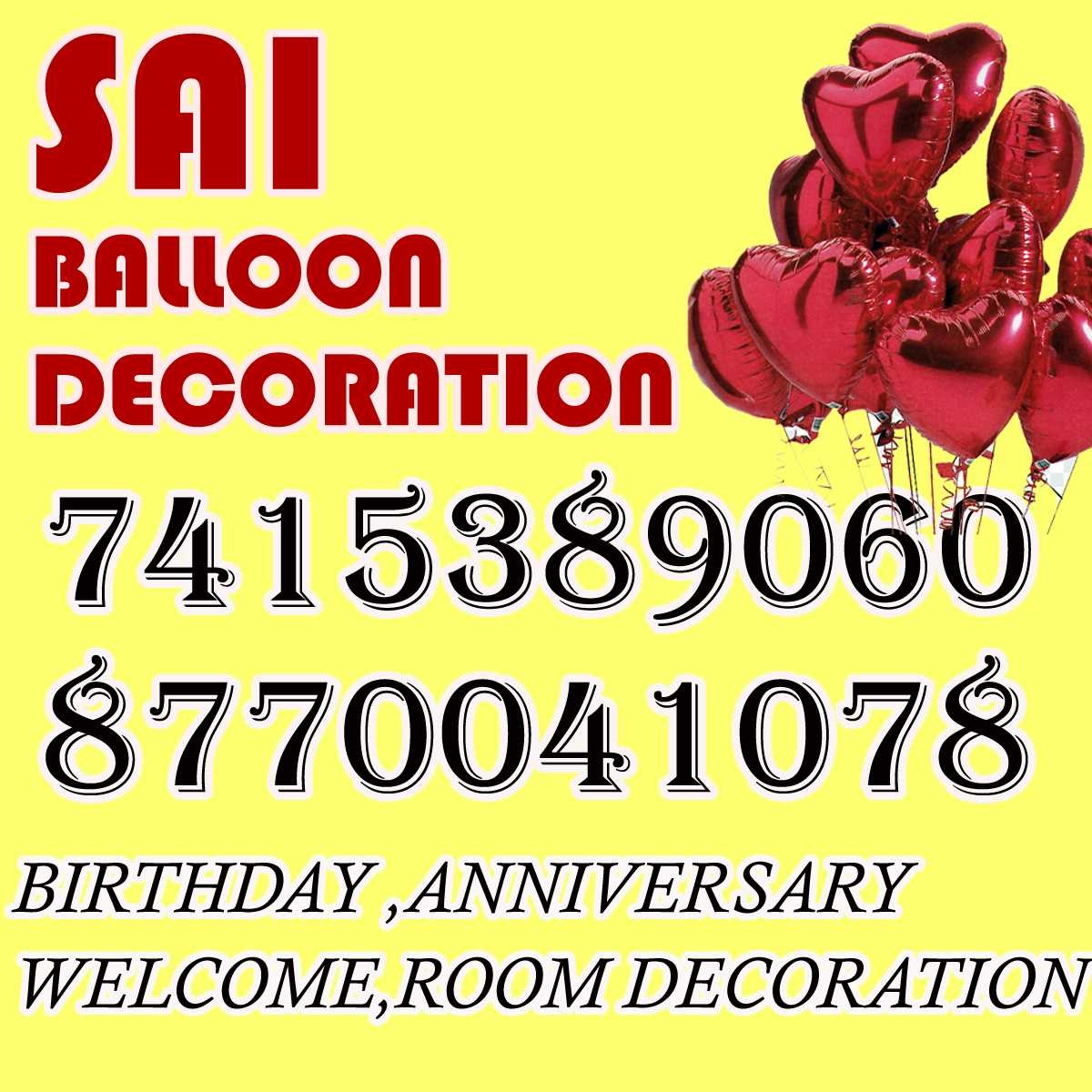 sai balloon decoration Order Online