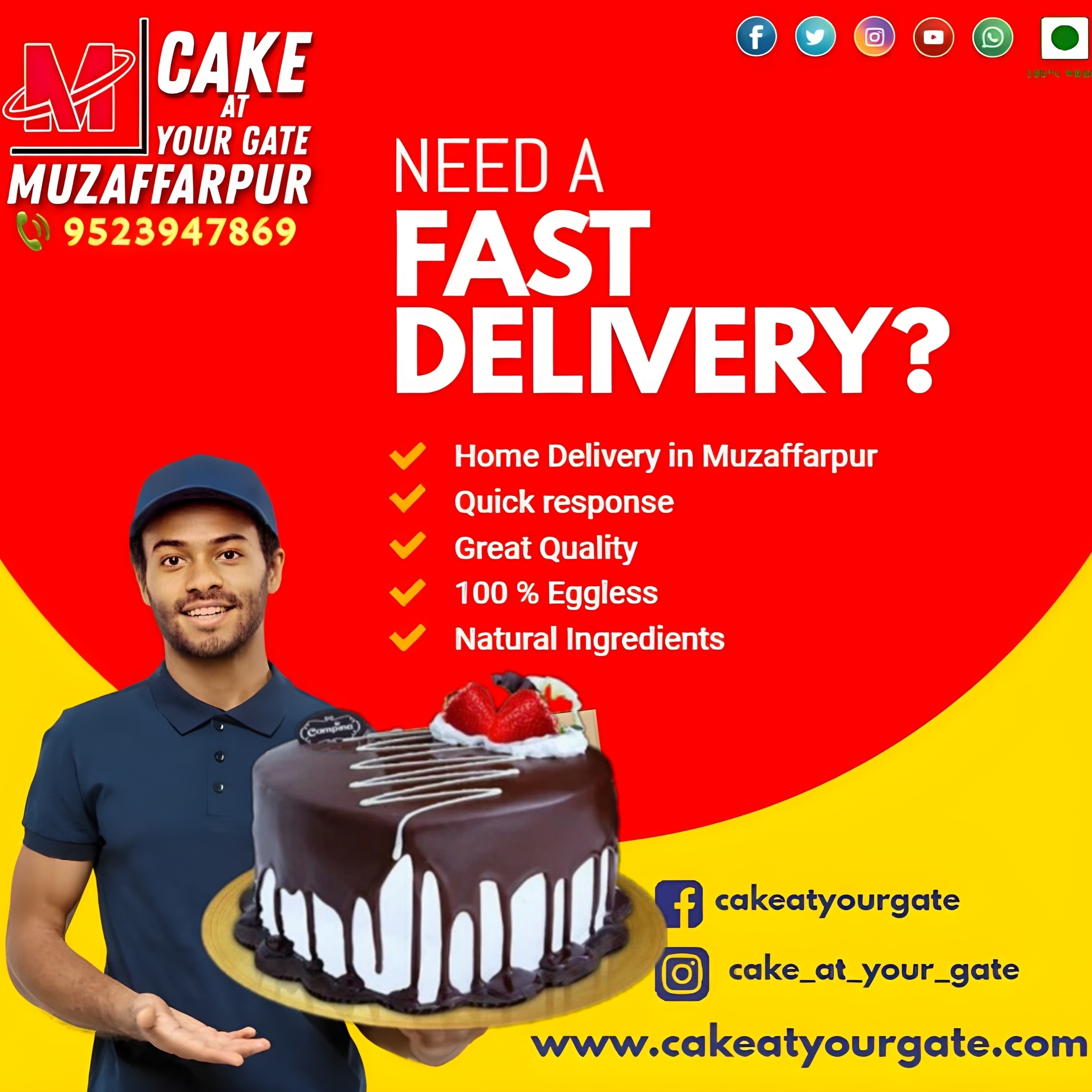 Cake At Your Gate Muzaffarpur, Muzaffarpur Order Online