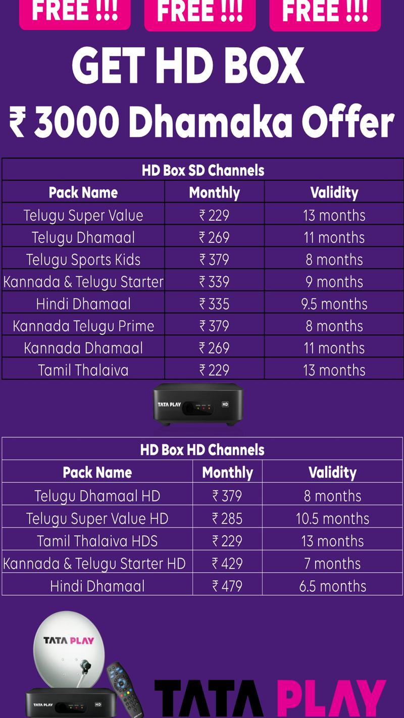 Thalaiva Tata Sky Full Pack Price Thalaiva Tata Sky Packages Tamil