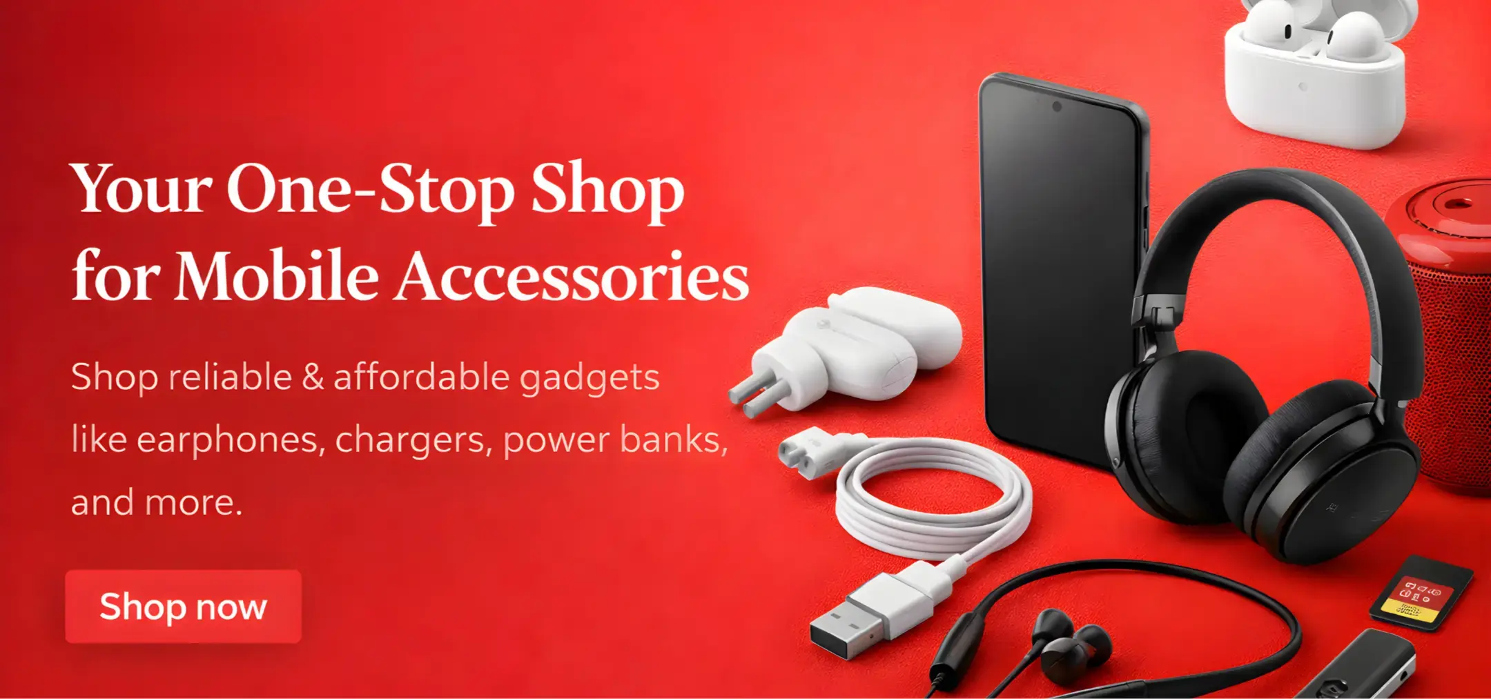 Premium mobile accessories collection display