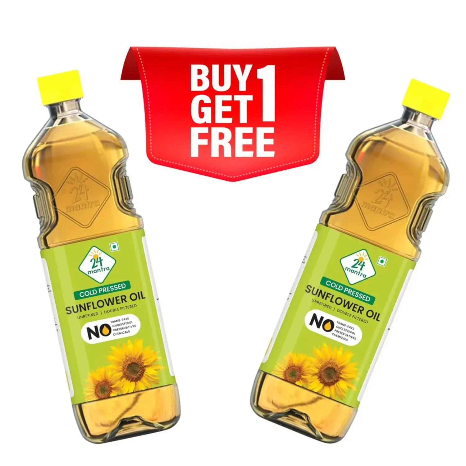 24Mantra Cold Press Sunflower Oil Buy 1 Get 1 Free