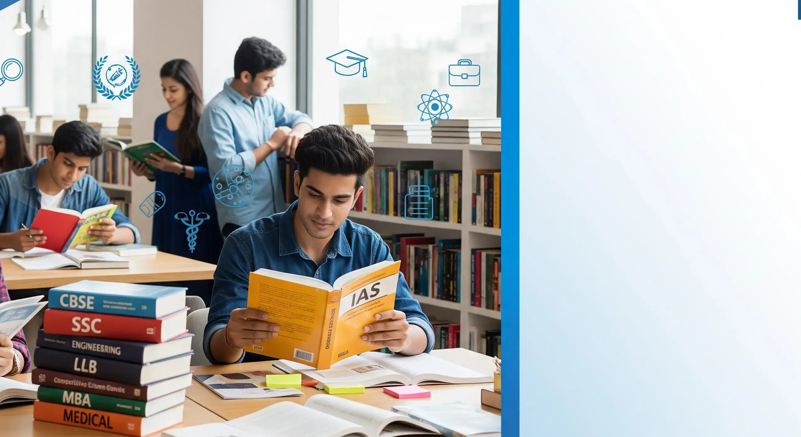 Extensive collection of academic books displayed on a shelf