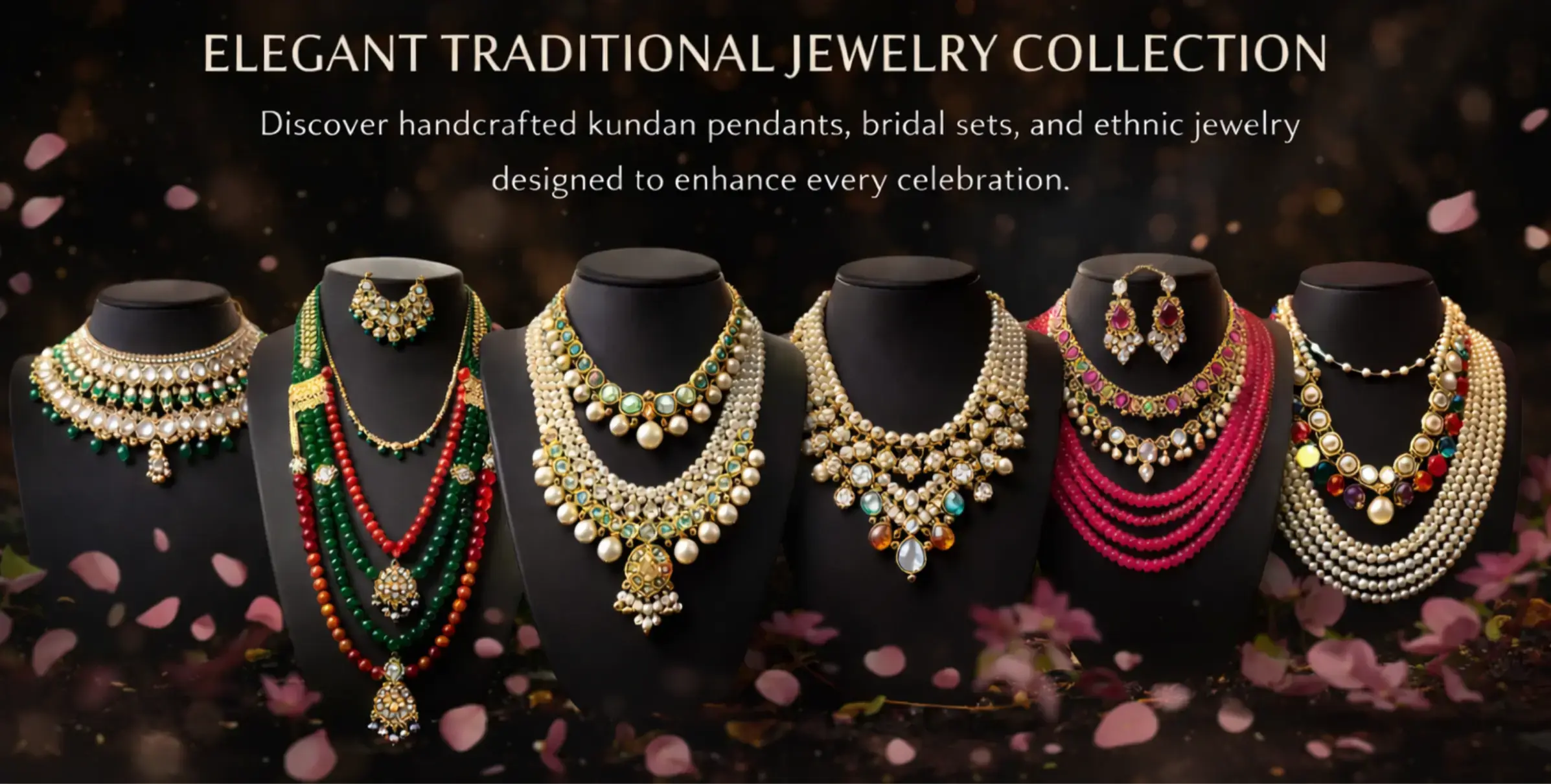 Handcrafted luxury jewelry with traditional designs