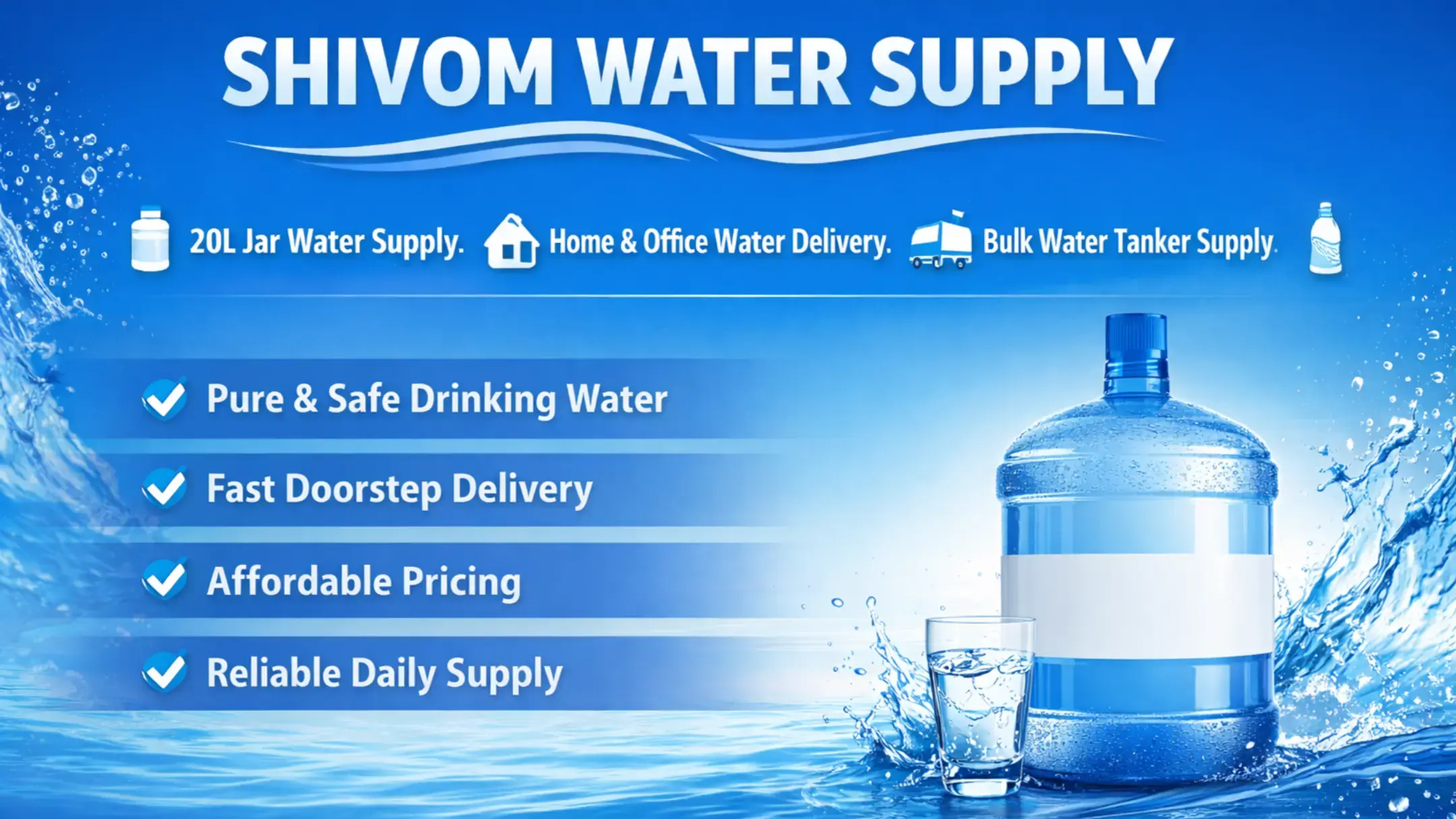 20L water jar delivery service