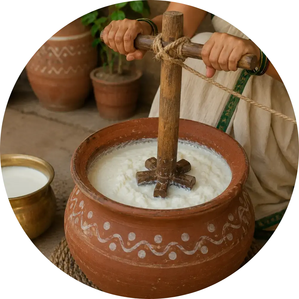 Bilona churning