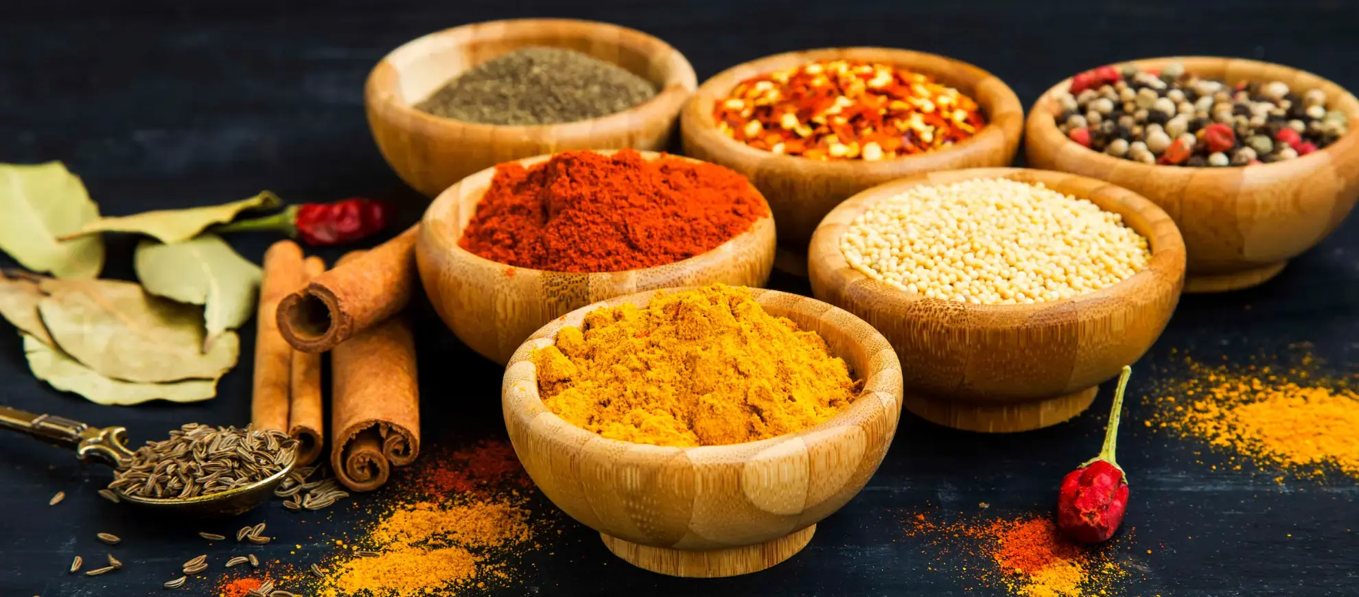 Authentic spices in a traditional setting