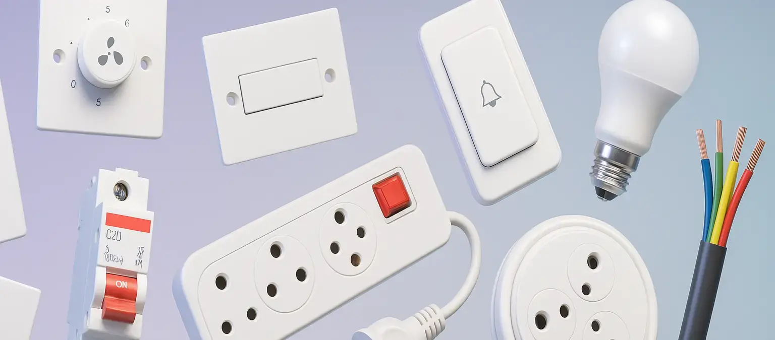 Professional electrician working on home electrical installation