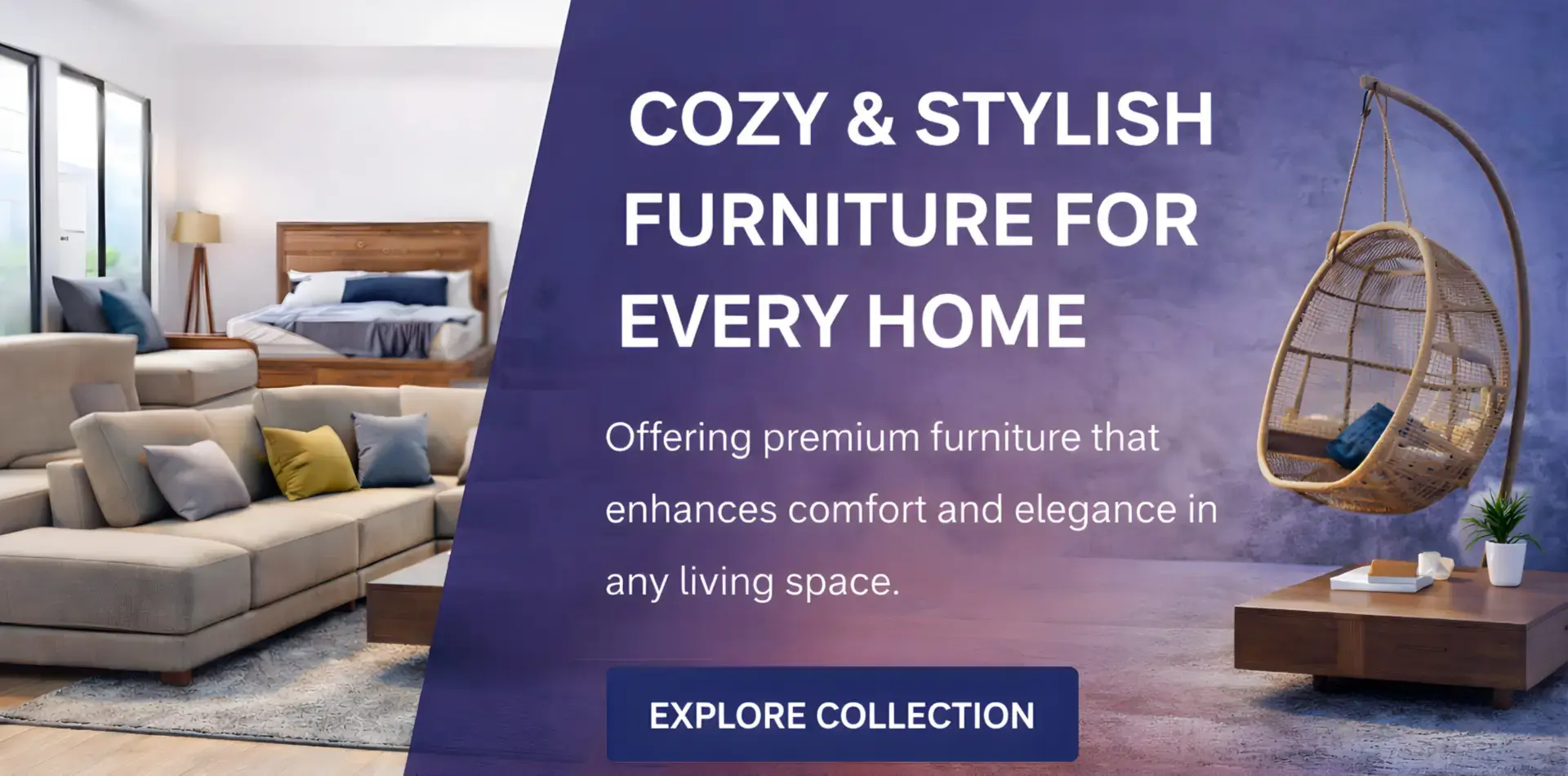 Premium corner sofa set in elegant living room setting