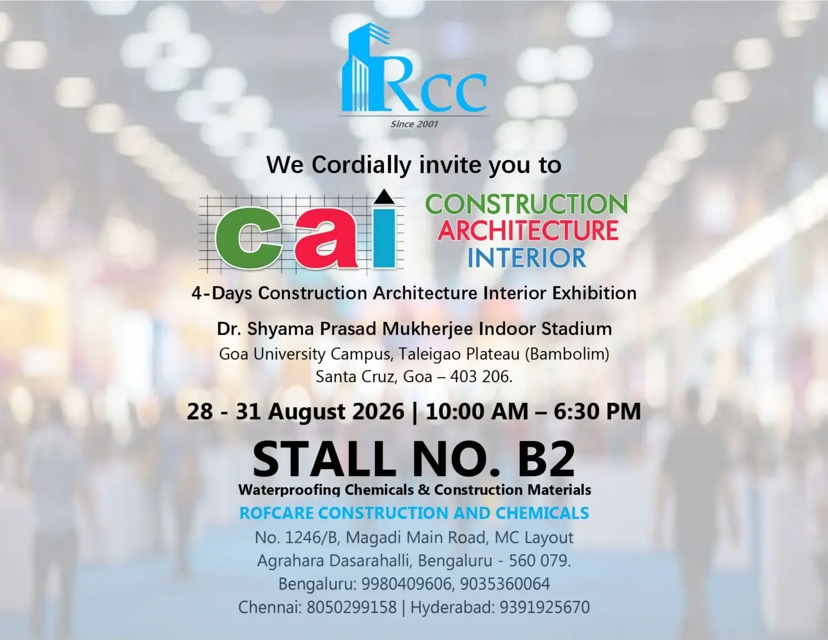 Meet us at CAI Expo 2026, Chennai