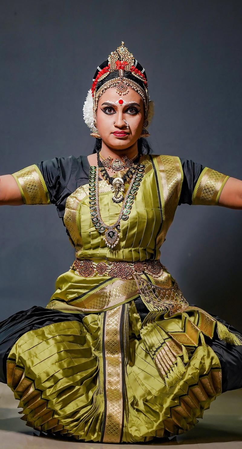 blue green bharatanatyam dress Blue & Green Bhatatnatyam Dance Dress