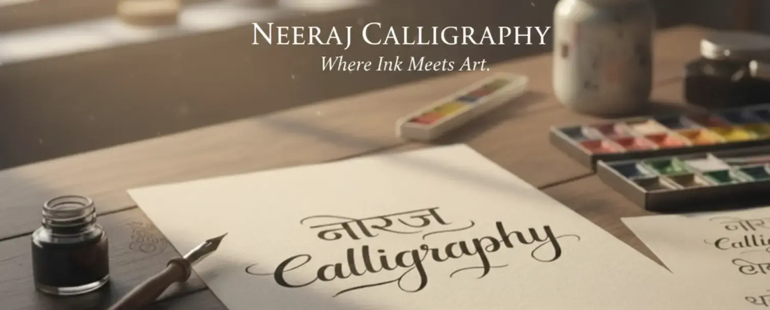 Caligraphy ink pencil pen brush