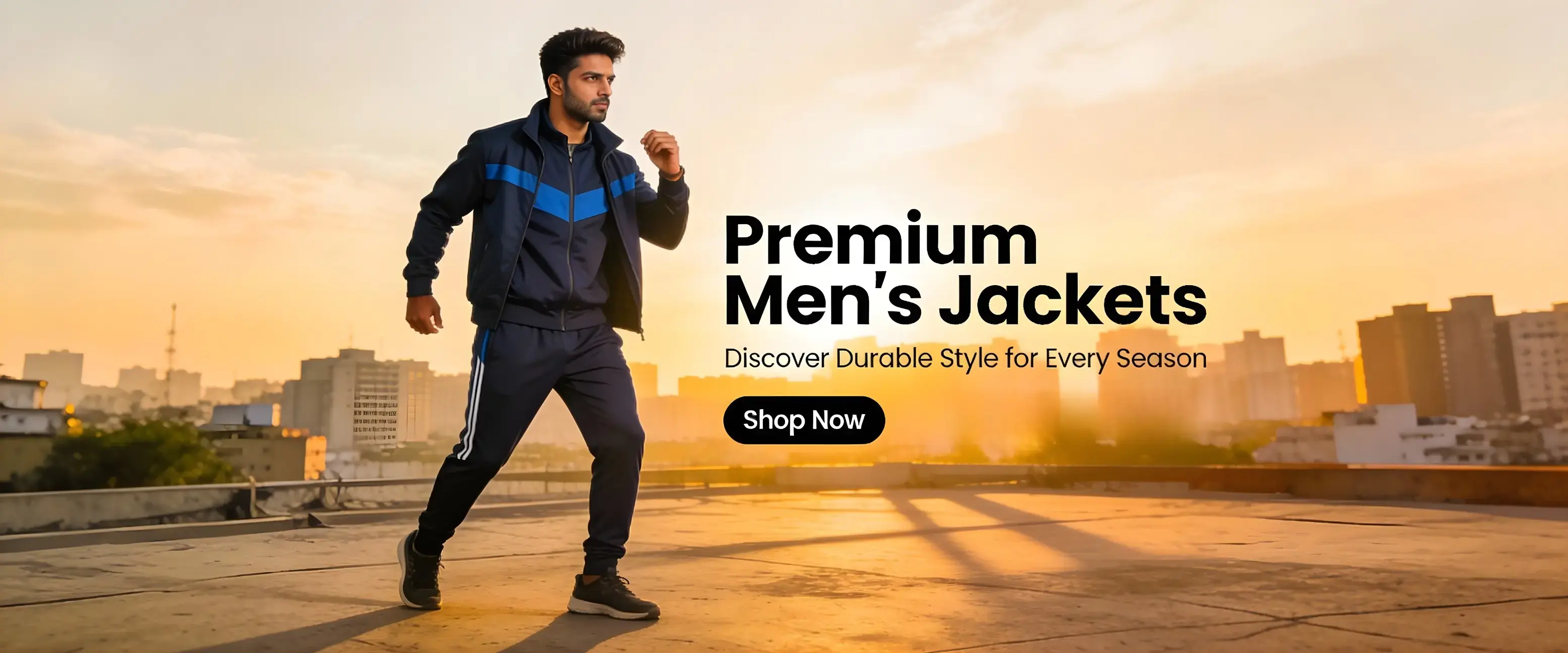 Collection of stylish men's casual apparel