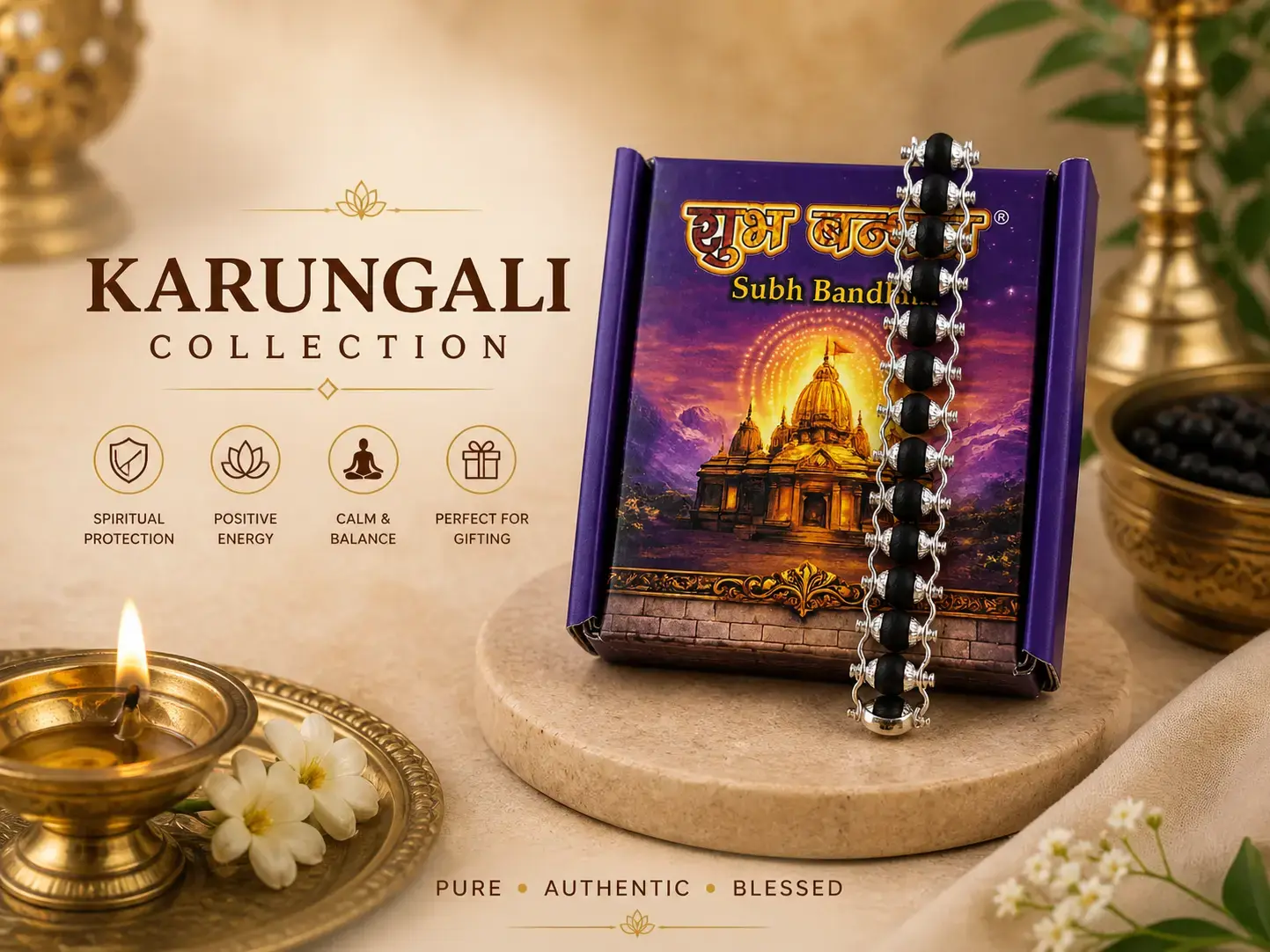 Premium pooja samagri collection with authentic ingredients