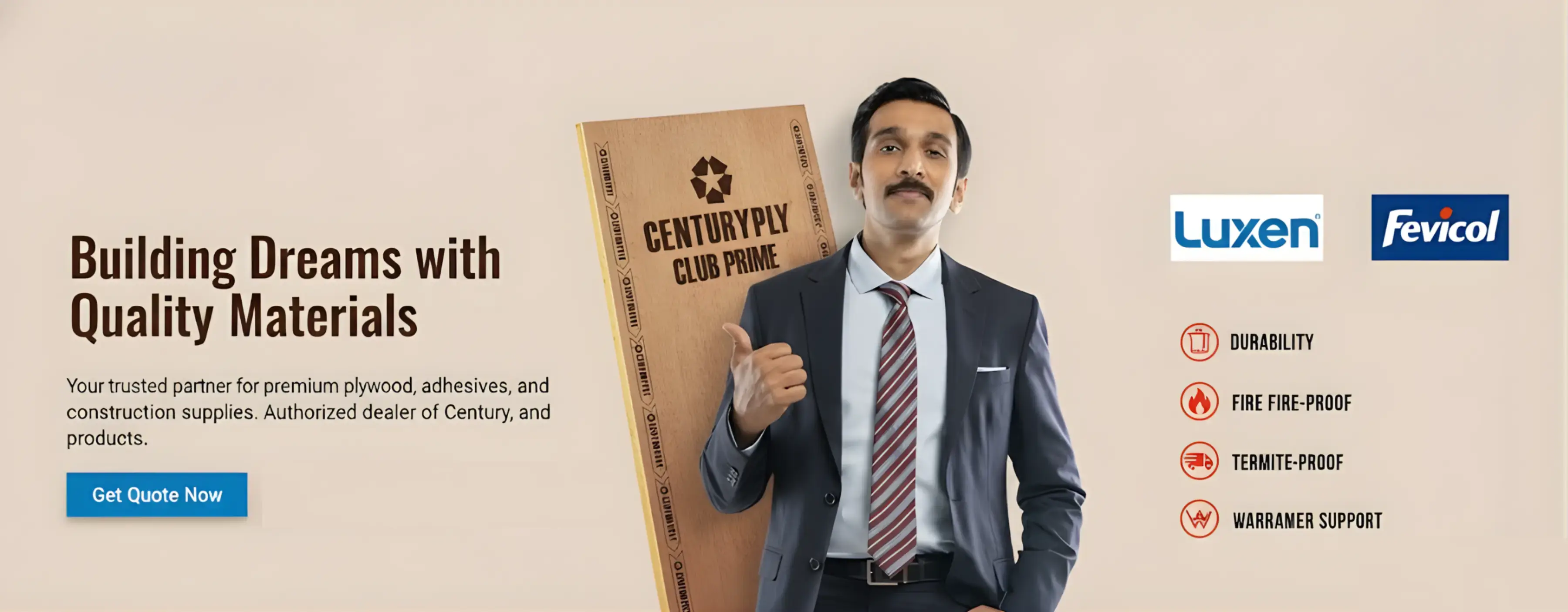 Wide range of building materials on display