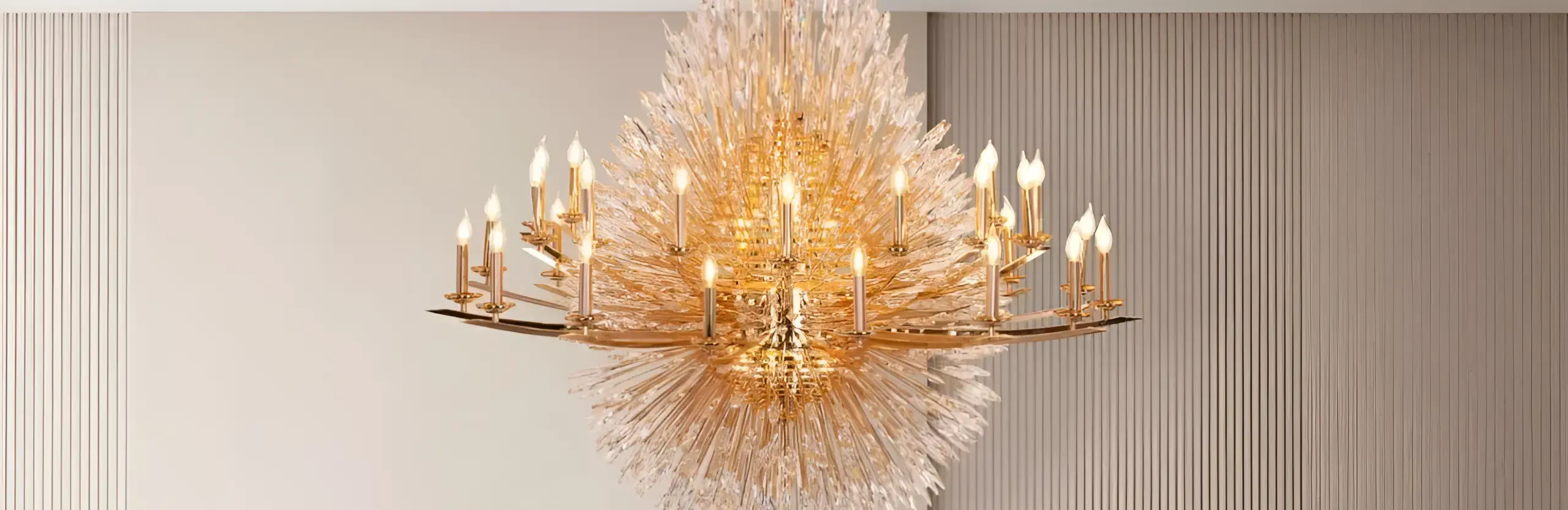 CRYSTAL LIGHTS chandelier in a luxurious setting