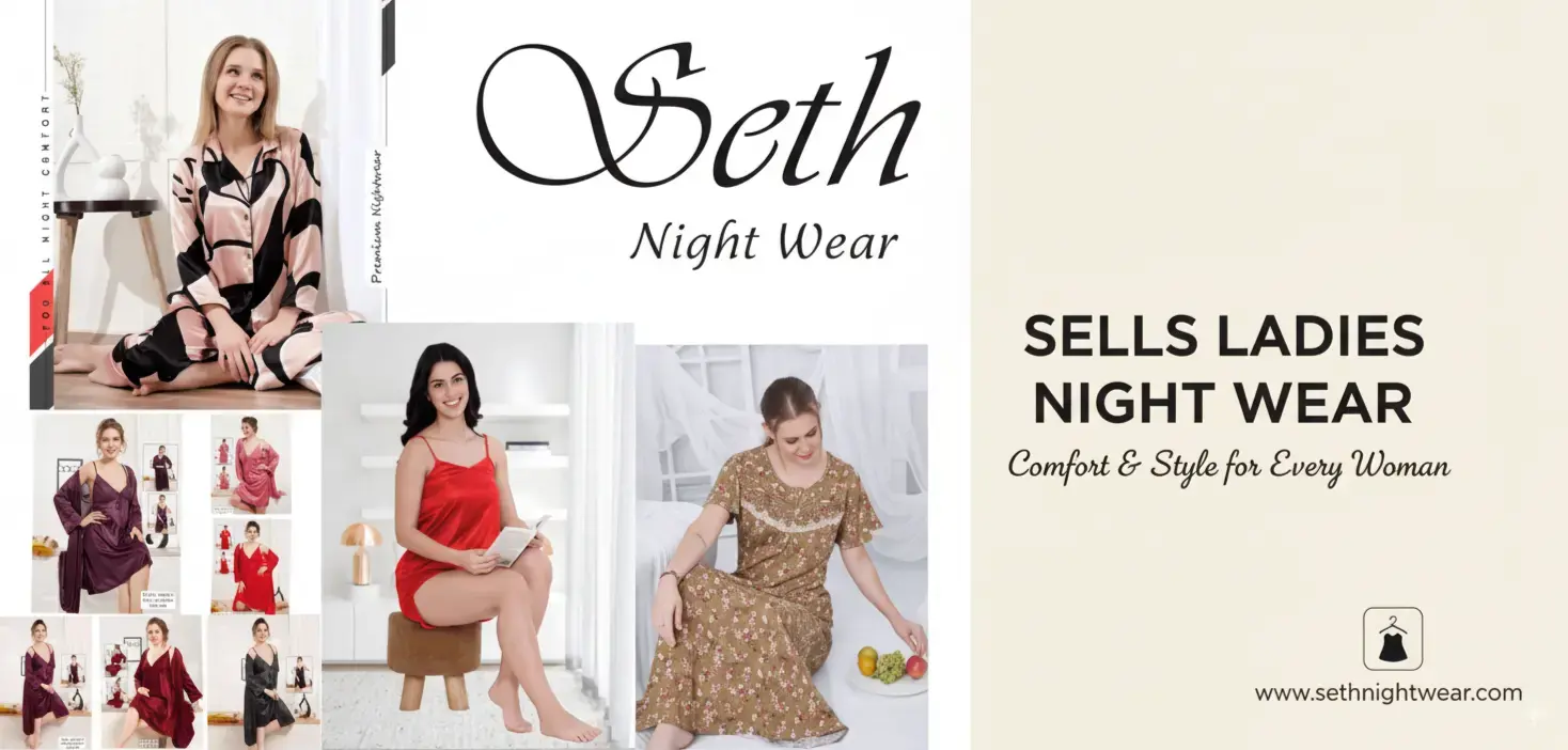 Luxury nightwear set in an elegant setting