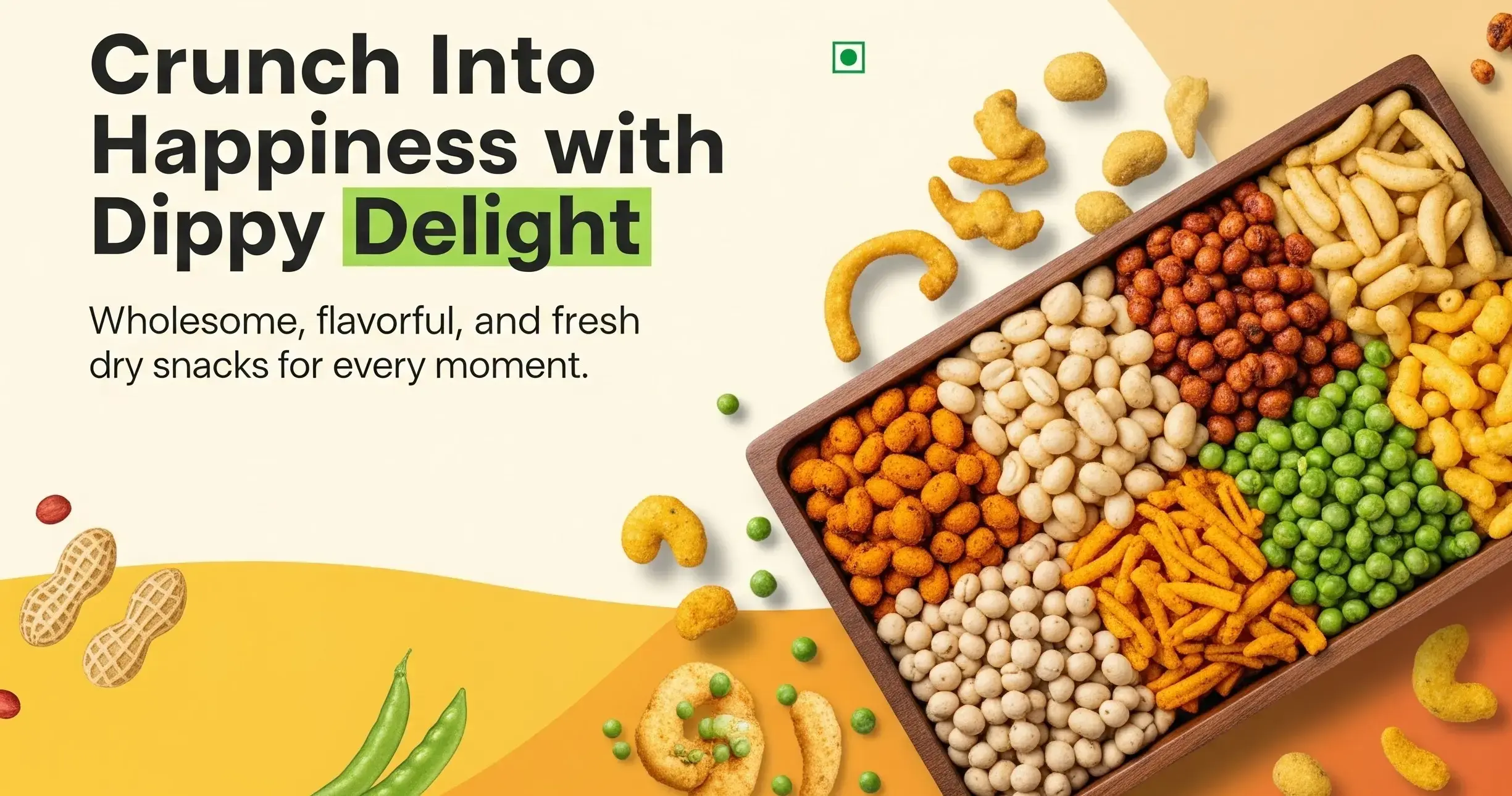 Freshly roasted salted peanuts and chana
