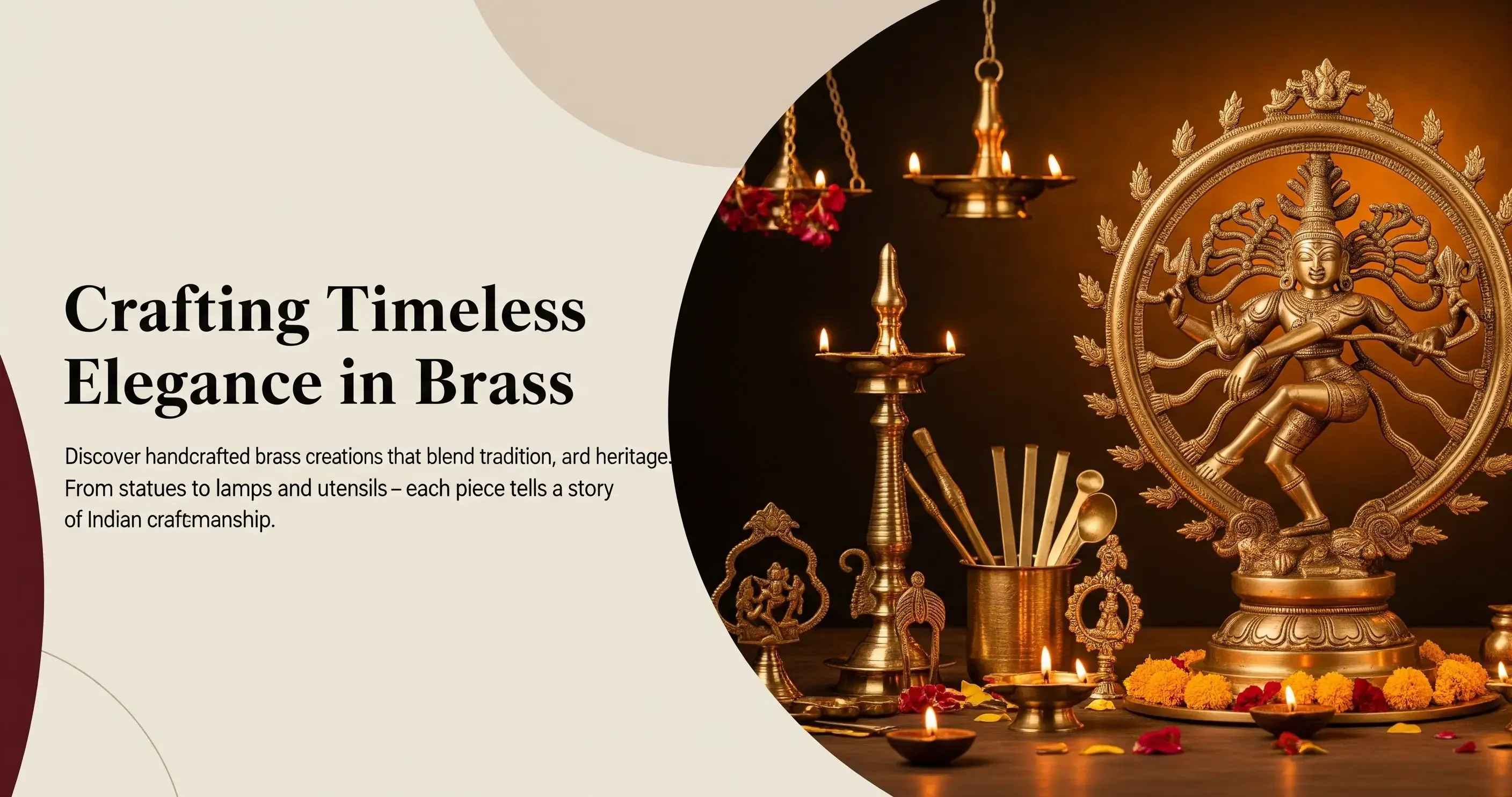 Exquisite handcrafted brass and metal items