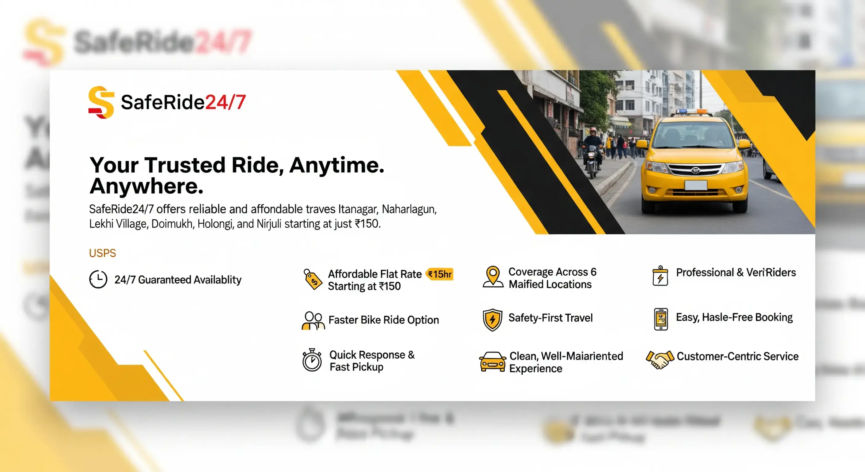 Safe and reliable ride service in Itanagar