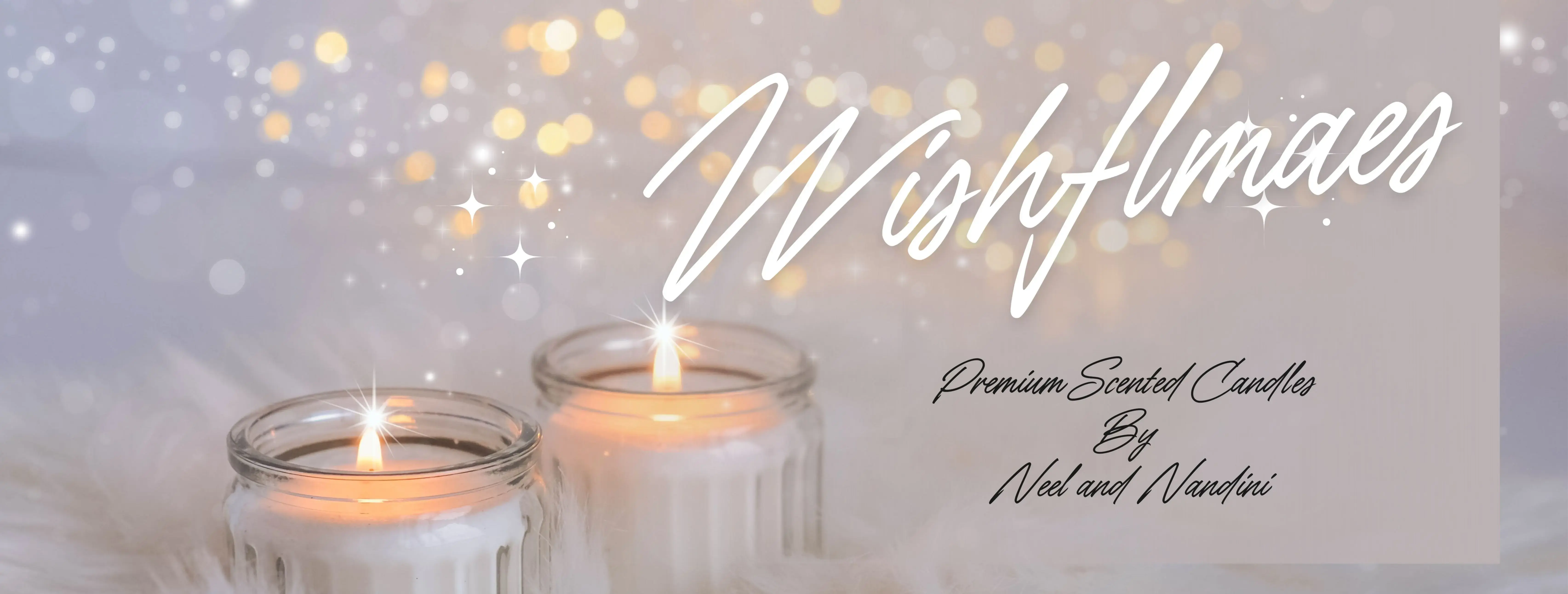 Scented candles in a serene setting