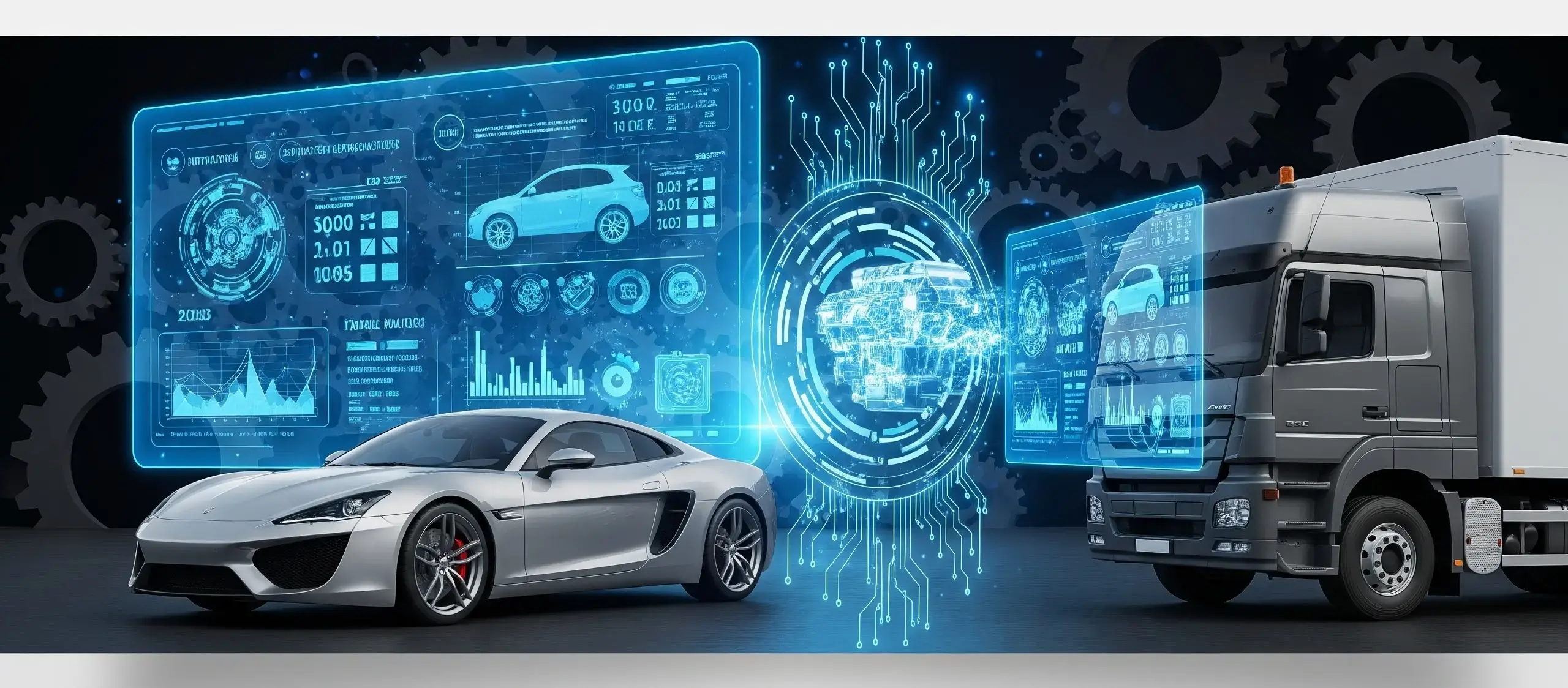 High-quality automotive spare parts displayed on a clean background