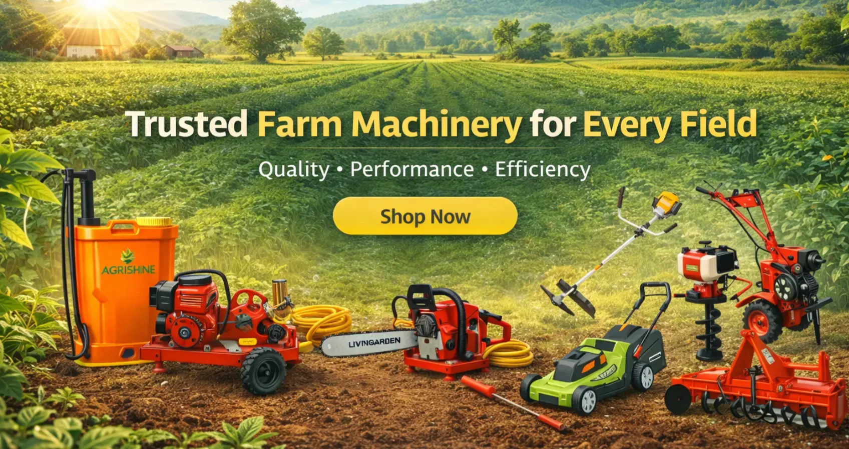 Modern agricultural machinery in action during harvest