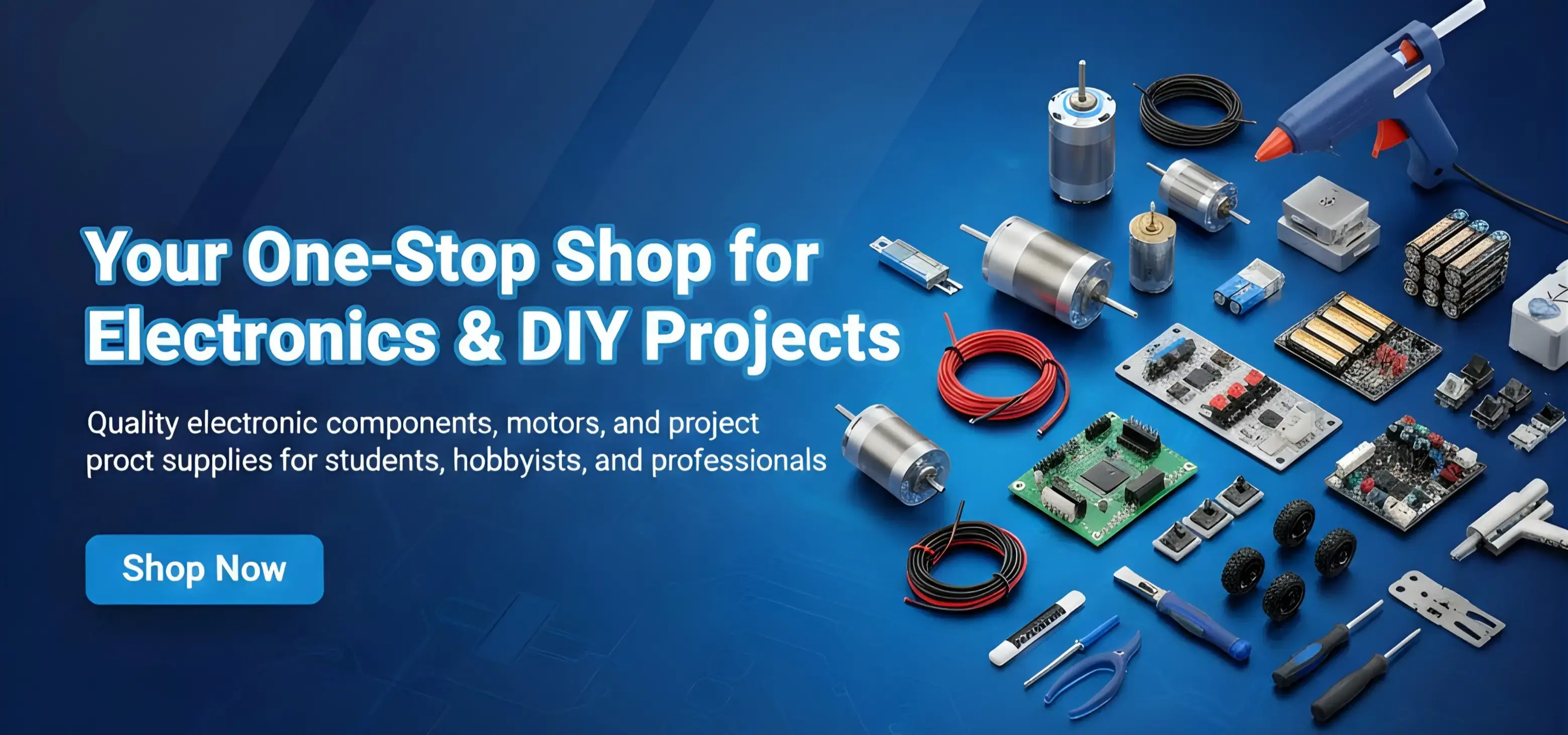 Wide selection of electronic components and kits