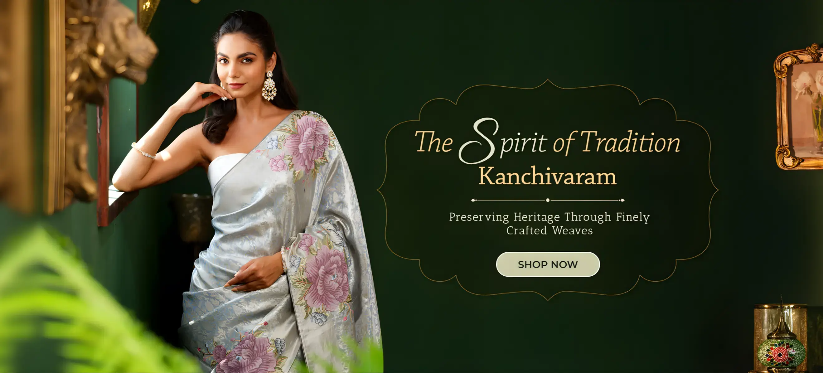 Premium silk saree with intricate traditional weaving