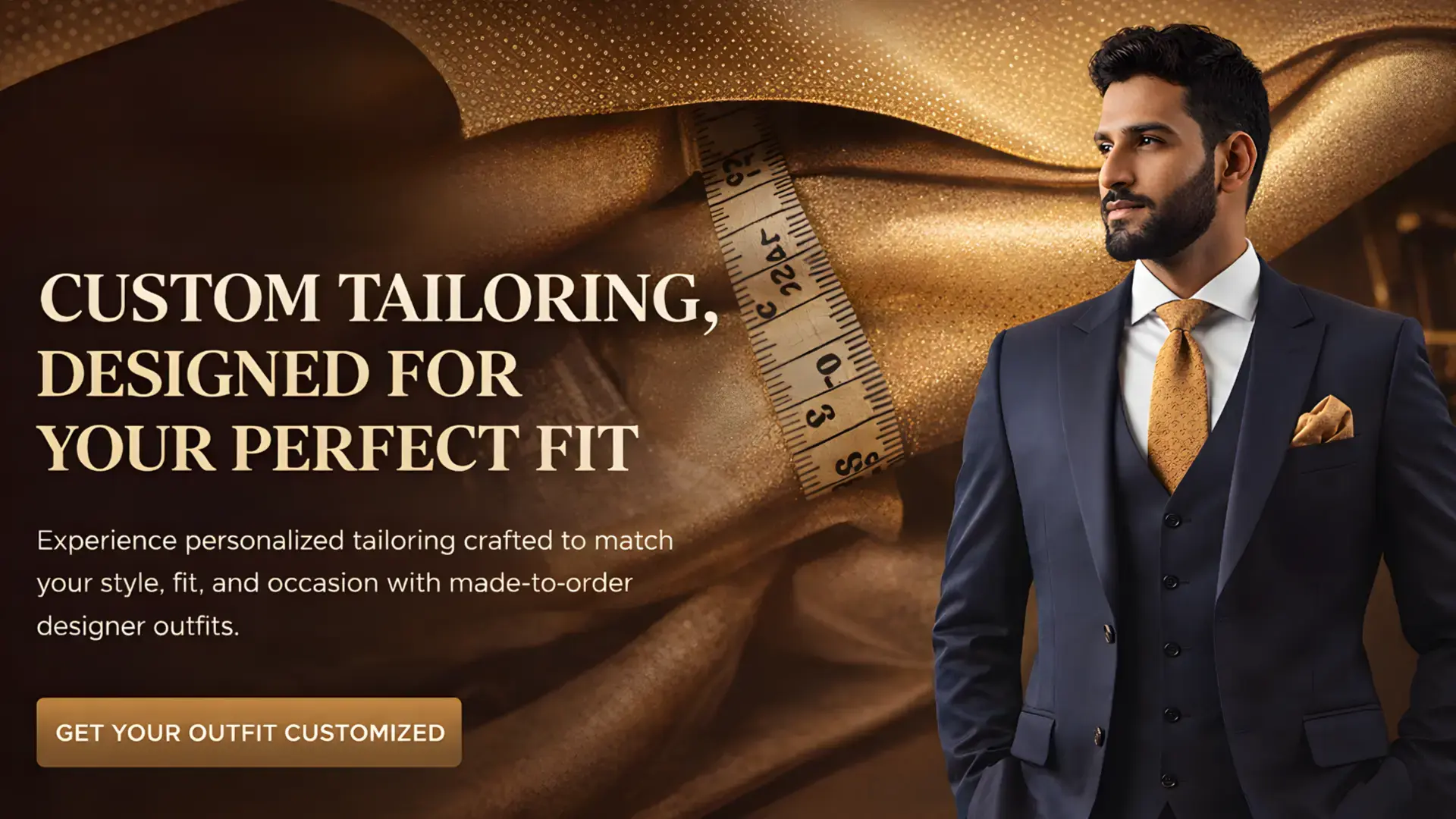 Premium tailored suit with expert craftsmanship