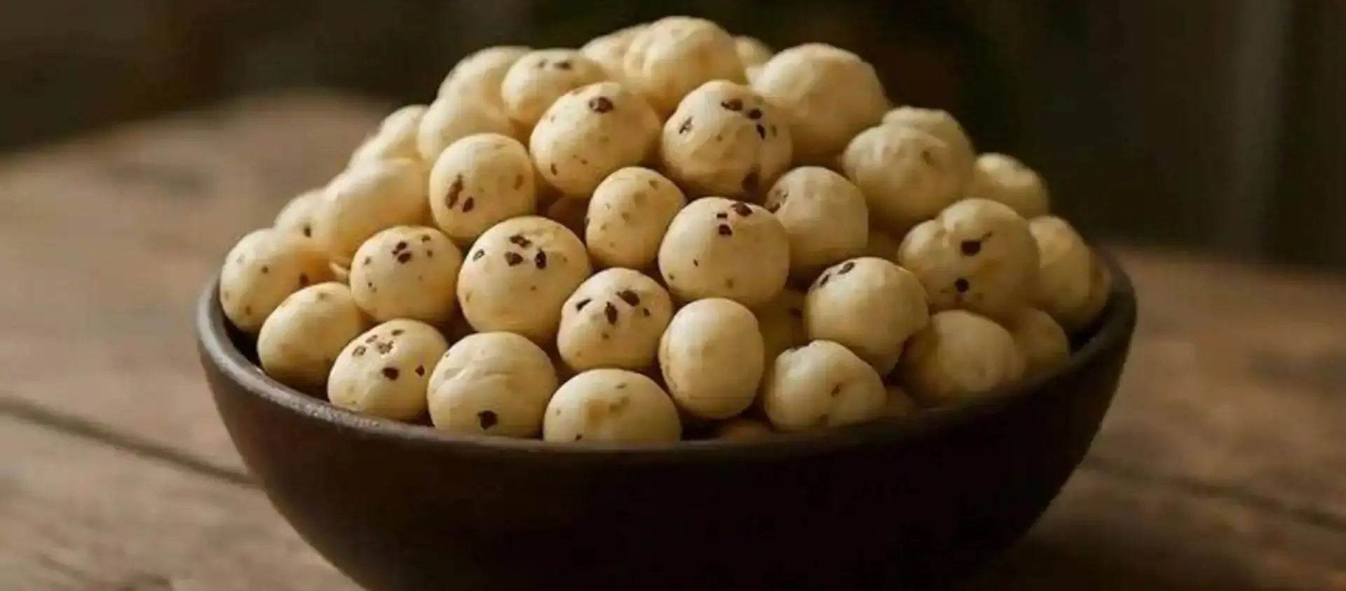 Premium roasted foxnuts in elegant packaging