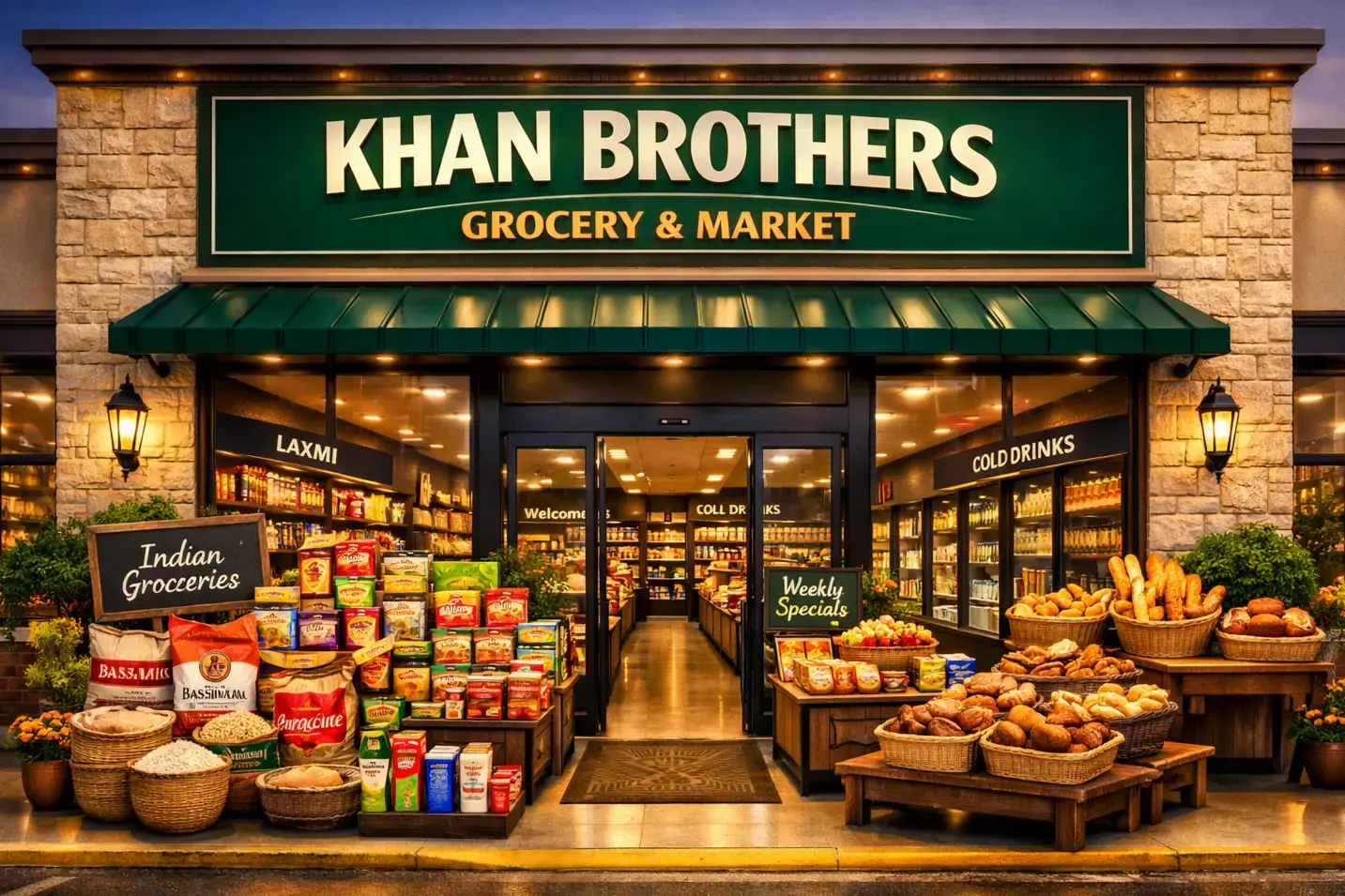 Traditional Kirana store with modern delivery service