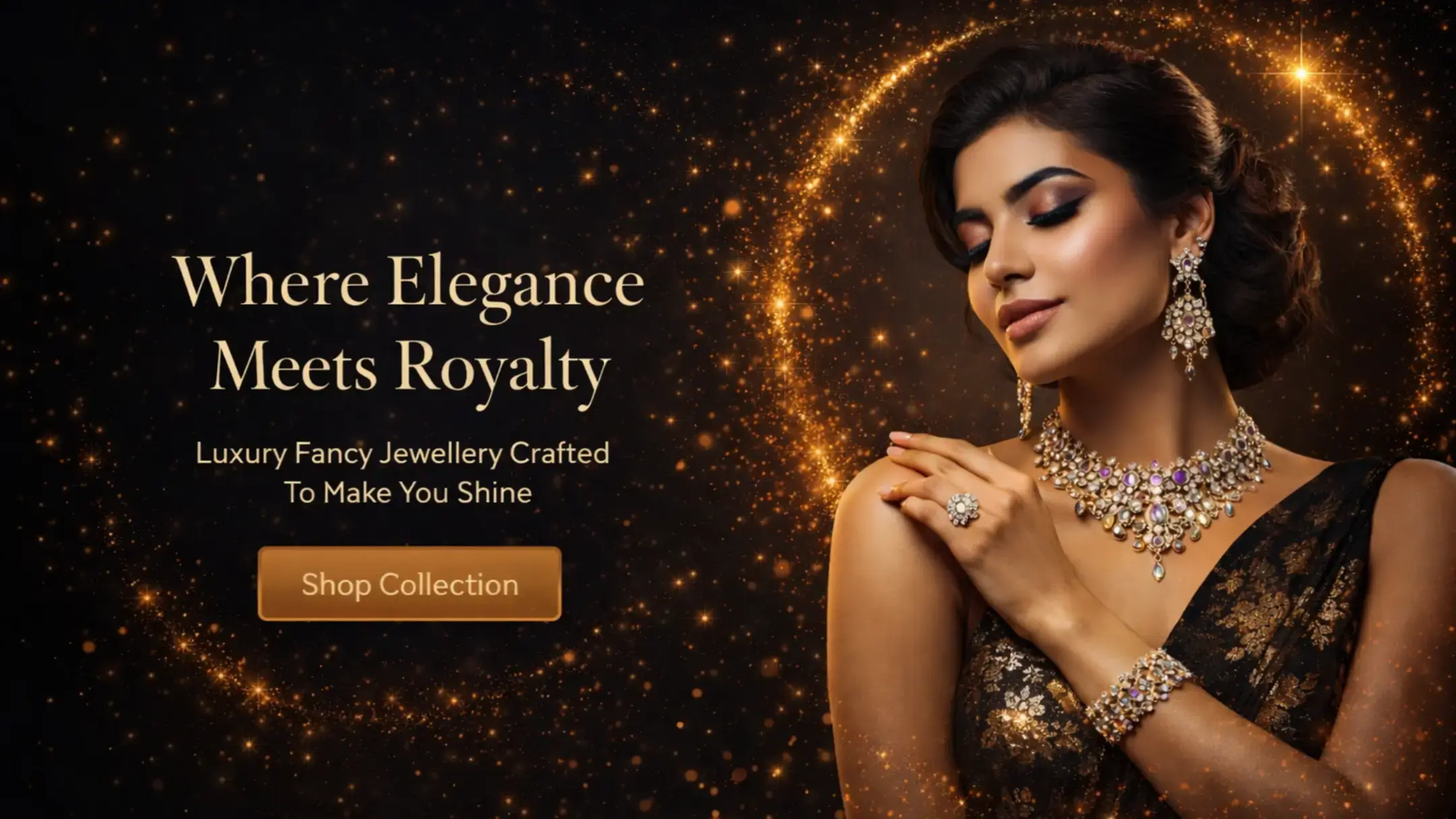 Luxury fashion jewelry collection with premium finish